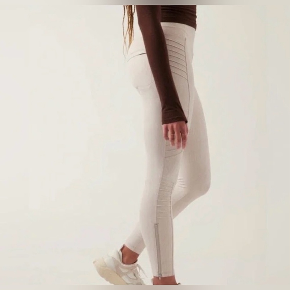 * New Athleta Delancey Textured Moto Tights Leggings SZ 2X *